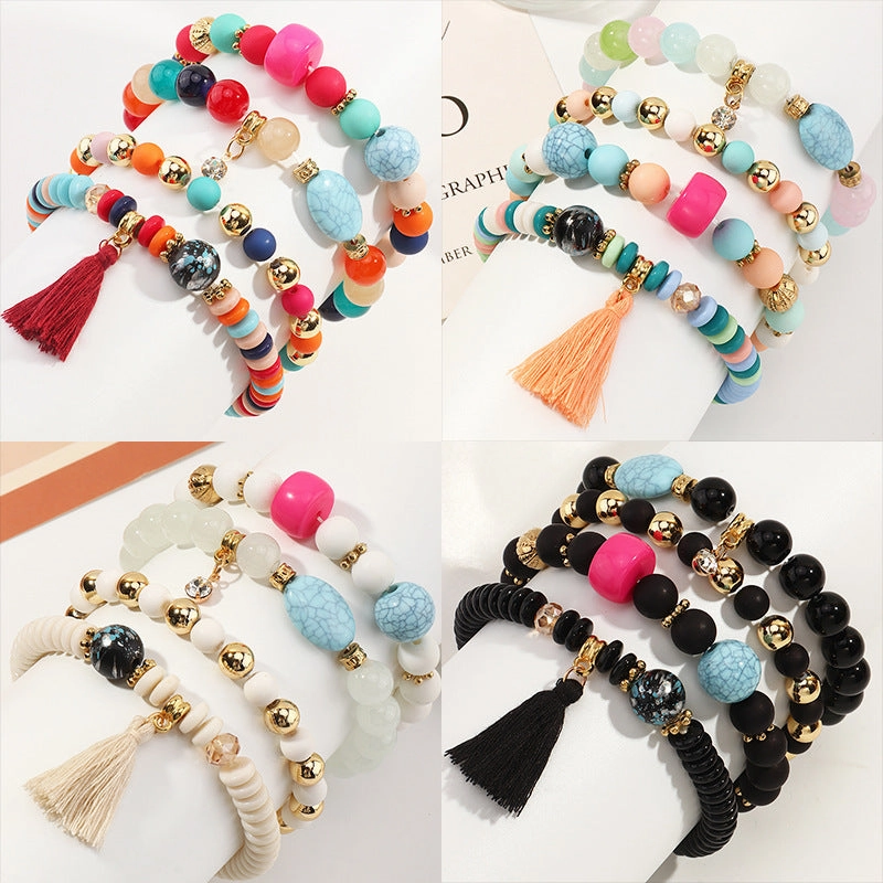 Wholesale Bohemian Turquoise Tassel Alloy Necklace