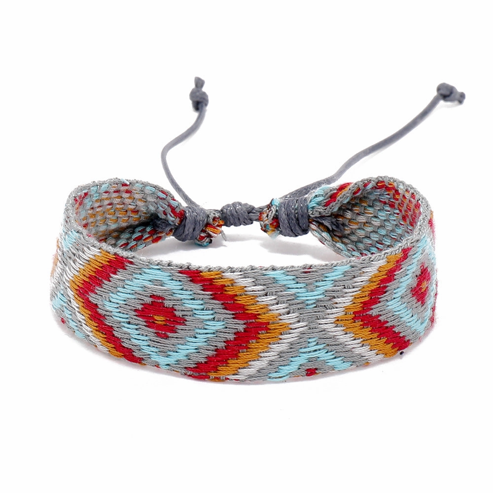 Wholesale Bohemian Vintage Argyle Cotton Bracelet
