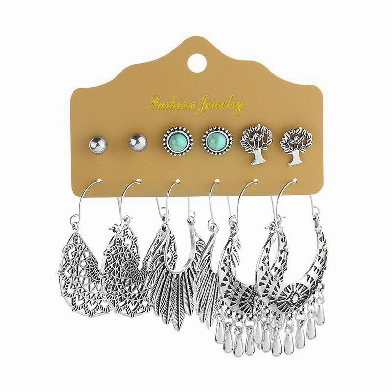 Wholesale Bohemian Vintage Ethnic Style Earrings Set