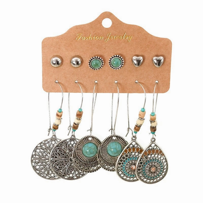 Wholesale Bohemian Vintage Ethnic Style Earrings Set