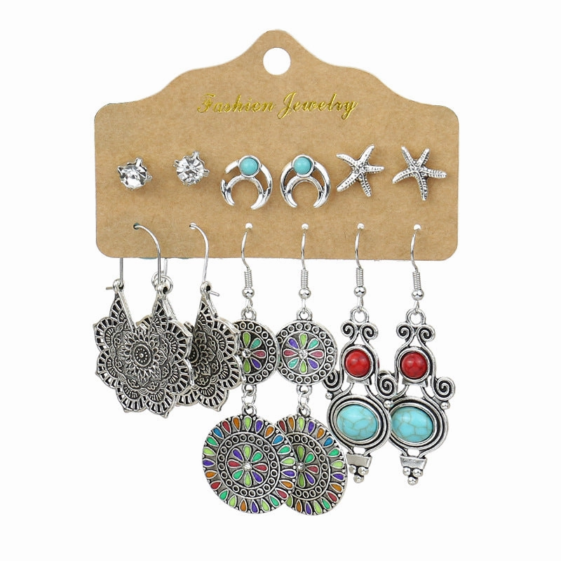 Wholesale Bohemian Vintage Ethnic Style Earrings Set