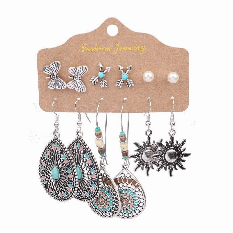 Wholesale Bohemian Vintage Ethnic Style Earrings Set