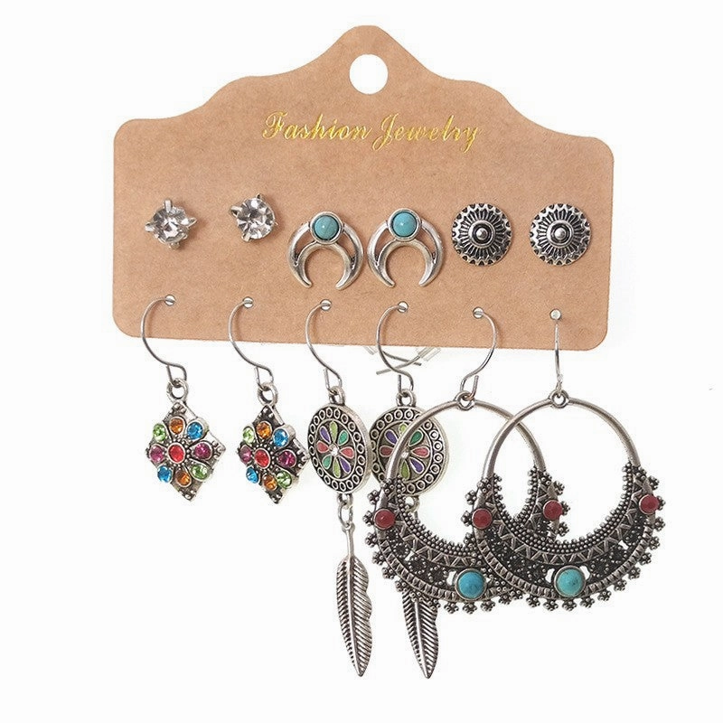 Wholesale Bohemian Vintage Ethnic Style Earrings Set