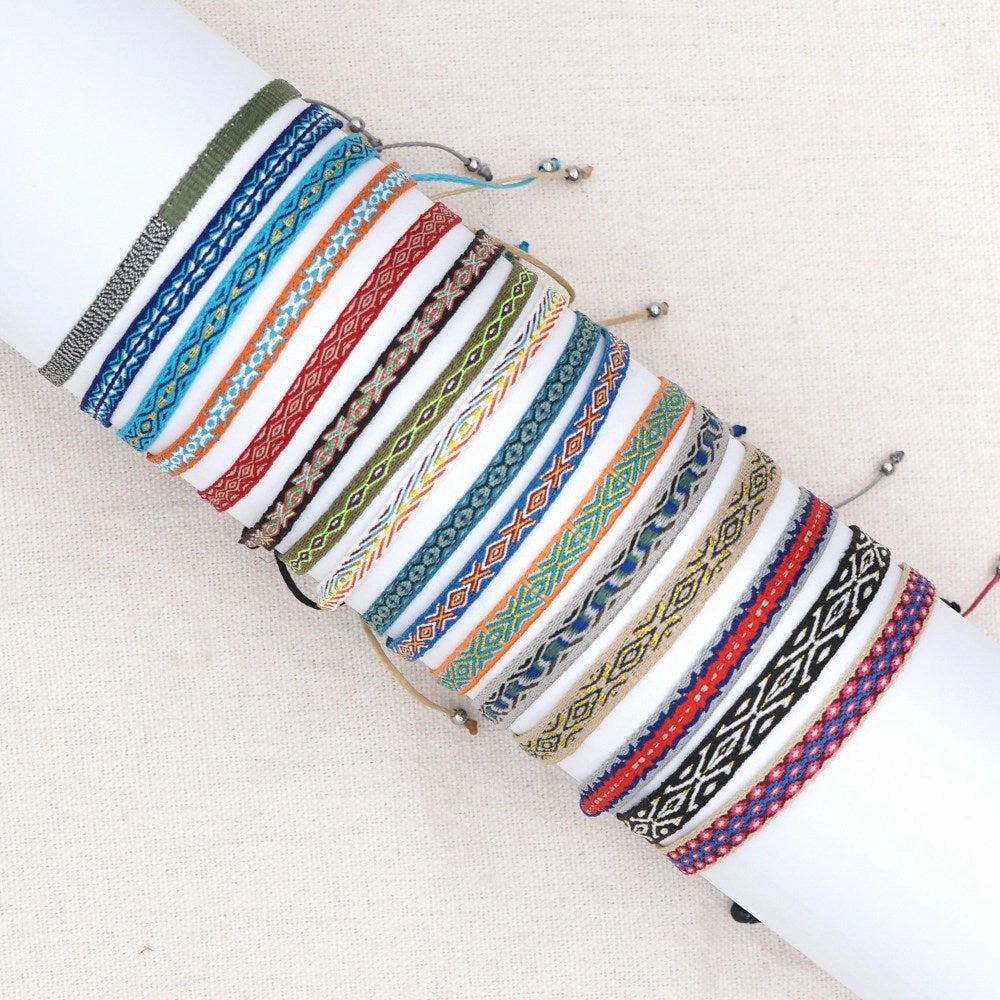 Wholesale Bohemian Vintage Floral Ribbon Bracelet