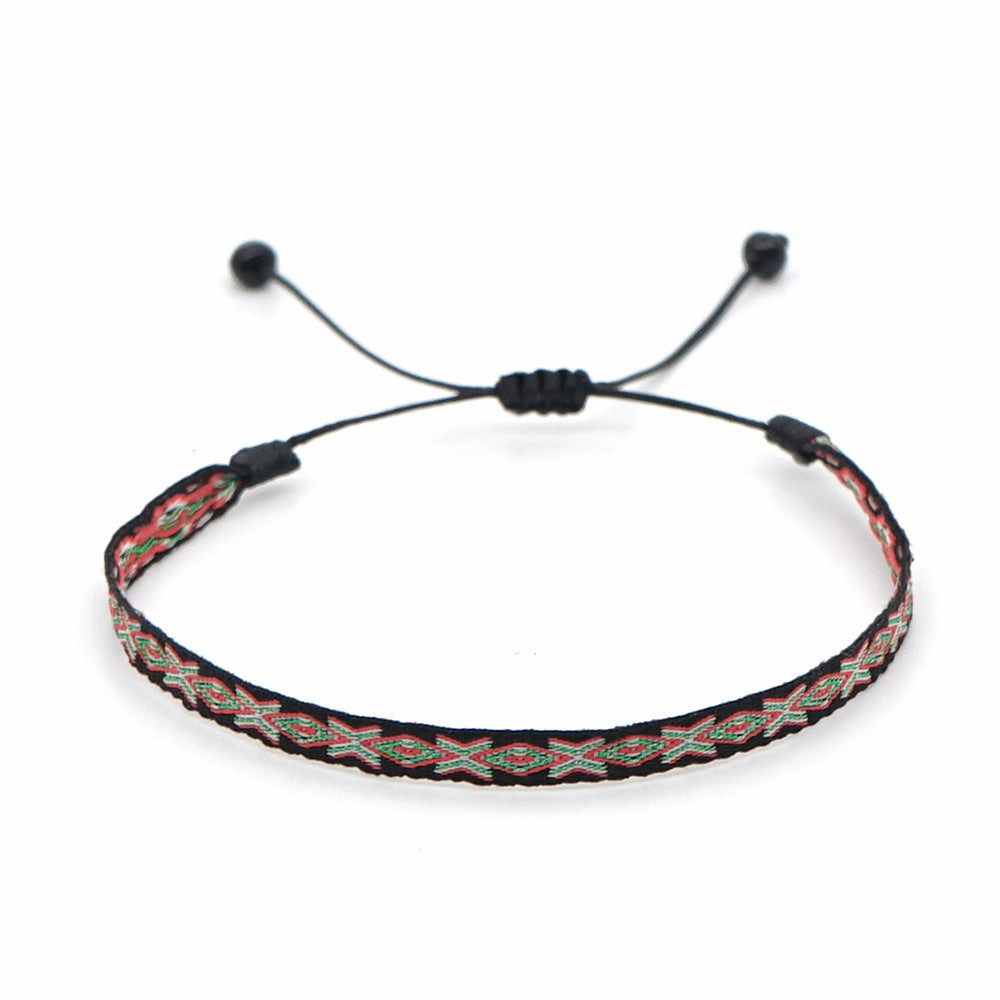 Wholesale Bohemian Vintage Floral Ribbon Bracelet