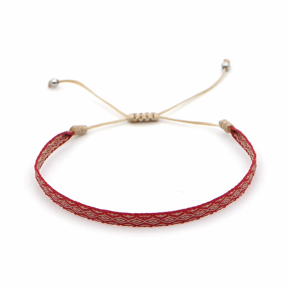 Wholesale Bohemian Vintage Floral Ribbon Bracelet