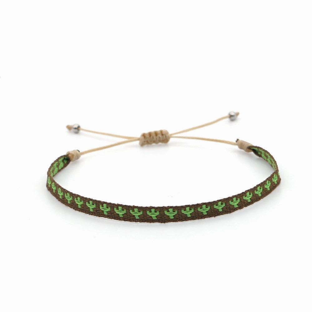 Wholesale Bohemian Vintage Floral Ribbon Bracelet
