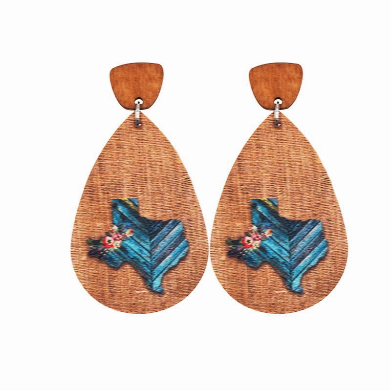Wholesale Bohemian Western Cowboy Leather Earrings