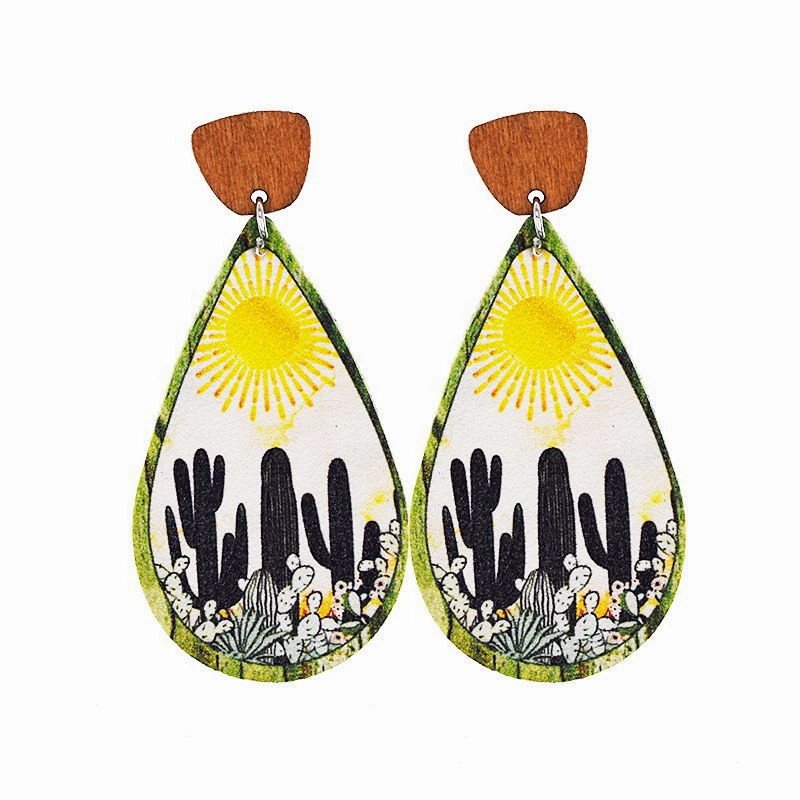 Wholesale Bohemian Western Cowboy Leather Earrings