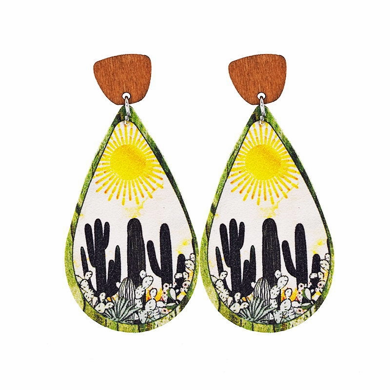 Wholesale Bohemian Western Cowboy Leather Earrings