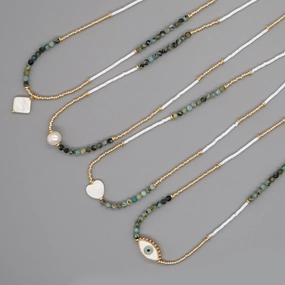 Wholesale Boho Beaded Pearl Shell Necklaces