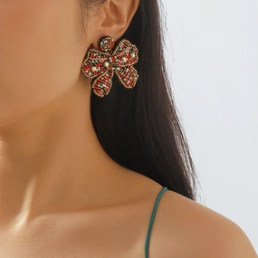 Wholesale Boho Christmas Beaded Earrings