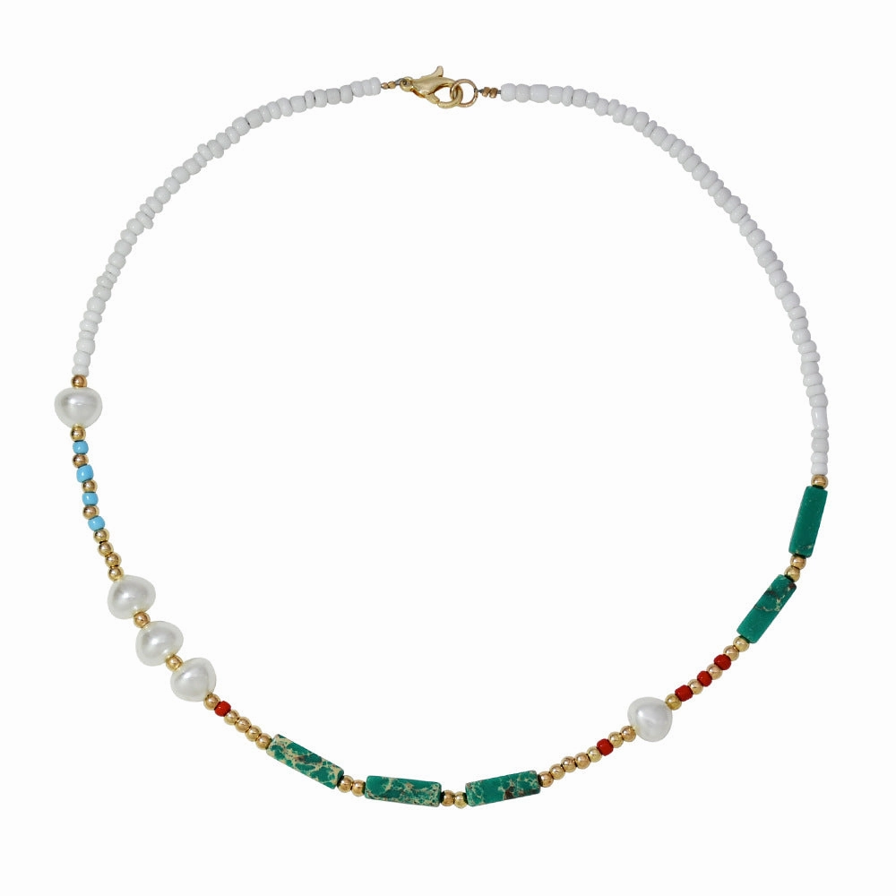 Wholesale Boho Pearl Necklace Clavicle Chain