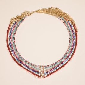 Wholesale Boho Style Handmade Beaded Glass Necklace