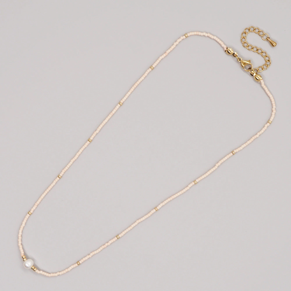 Wholesale Boho Style Handmade Beaded Glass Necklace