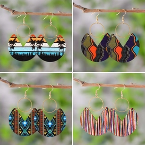 Wholesale Boho Wooden Earrings
