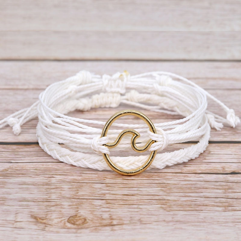 Wholesale Bohomian Wax Thread Braided Surf Bracelet Set