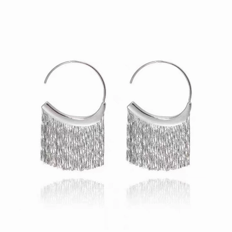 Wholesale Boneless Tassel Metal Earrings