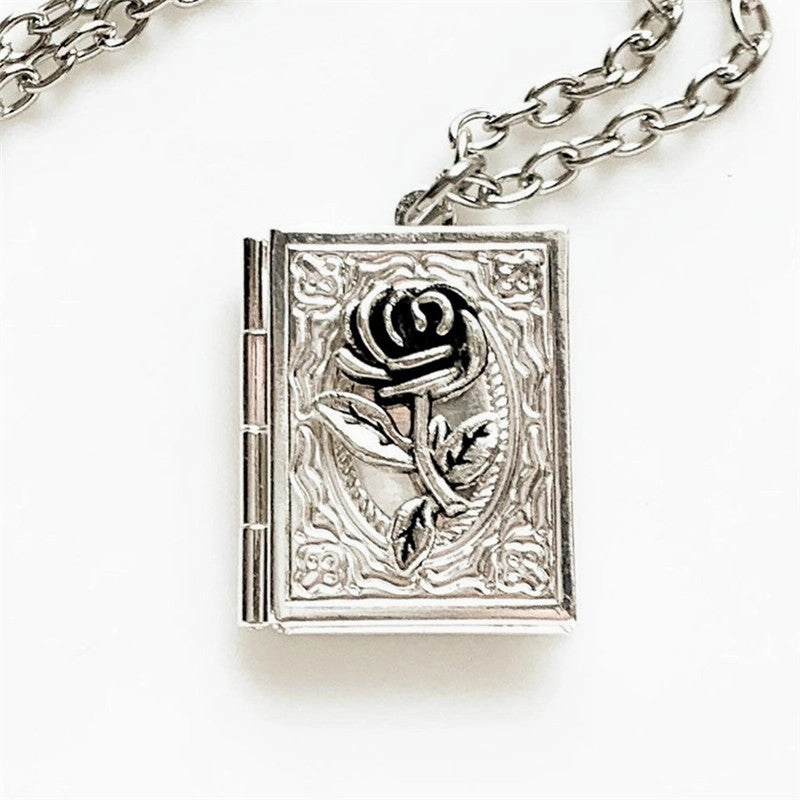 Wholesale Book Lock Photo Pendant Creative Necklace