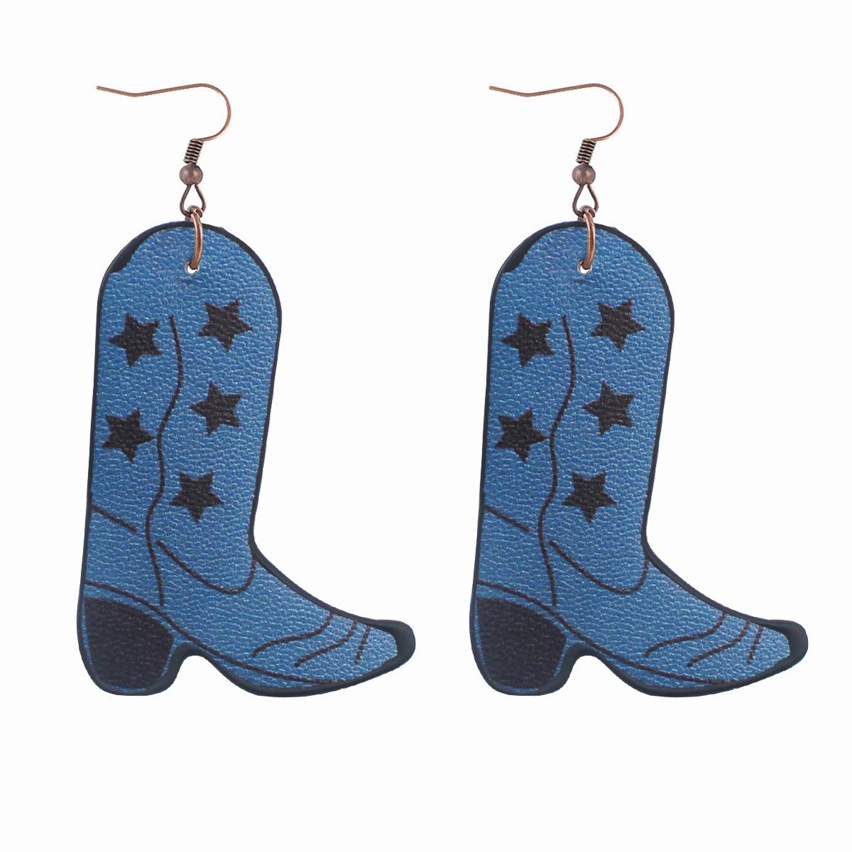 Wholesale Boots Leopard Spots Oiled Edge Earrings