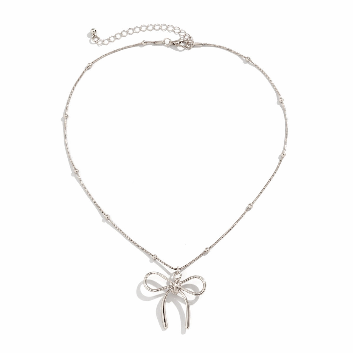 Wholesale Bow Beaded Alloy Necklaces