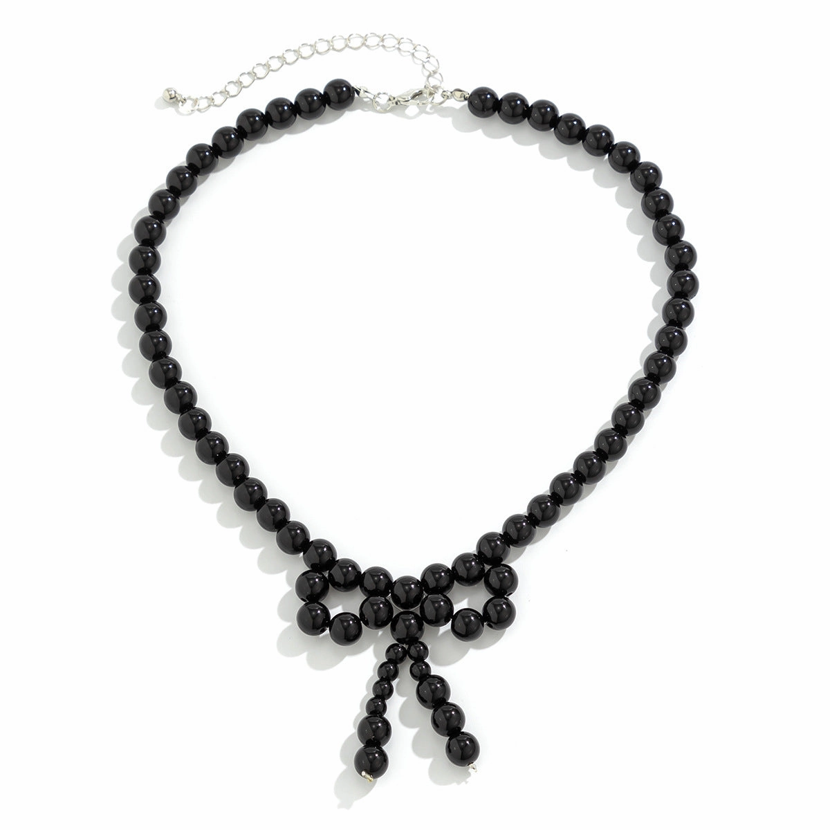 Wholesale bow choker versatile neck chain beads imitation pearl necklace