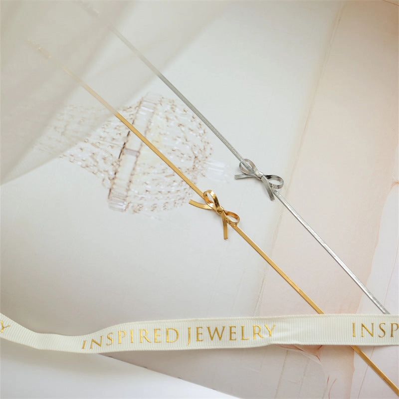 Wholesale Bow Titanium Steel Necklaces