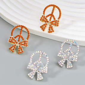Wholesale Bowknot Vintage Diamond Alloy Earrings