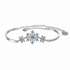 Wholesale Bracelet Copper Mori Simple Bracelet Temperament Snowflake Bracelet OLY-BT-XZS007