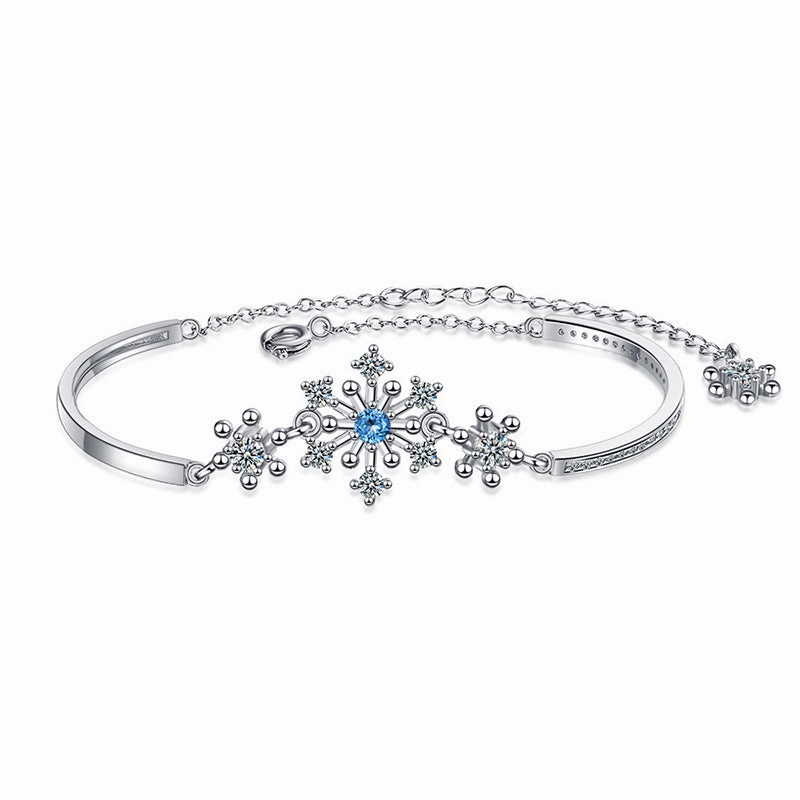 Wholesale Bracelet Copper Mori Simple Bracelet Temperament Snowflake Bracelet OLY-BT-XZS007