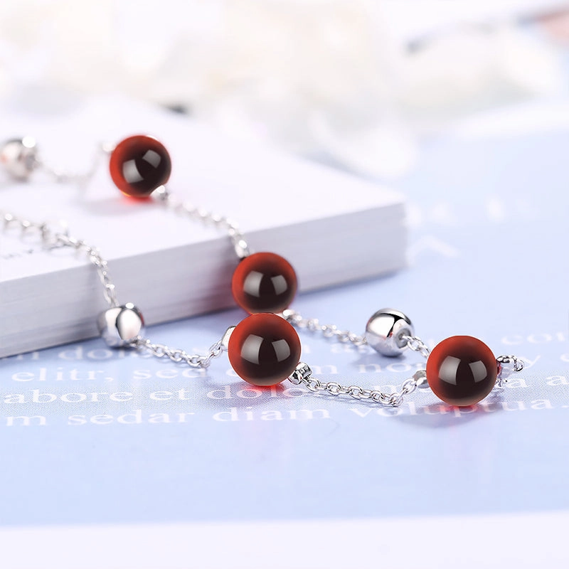 Wholesale Bracelet Copper Red Garnet Bracelet Women Korean Style OLY-BT-XZS005