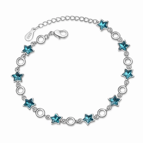 Wholesale Bracelet Crystal Bracelet Women Simple Blue Pentagon OLY-BT-XZS002