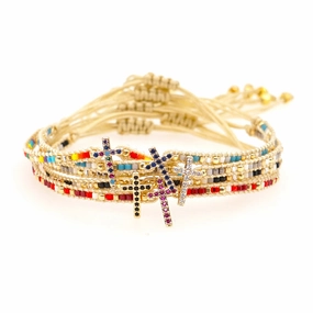 Wholesale Bracelet Glass Bohemian Ethnic Style OLY-BT-GBH001