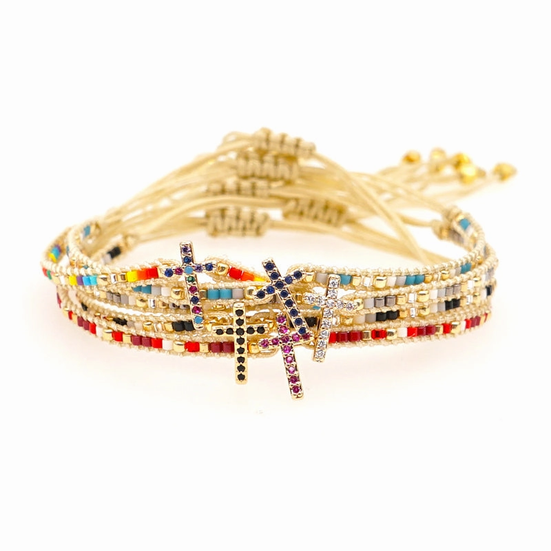 Wholesale Bracelet Glass Bohemian Ethnic Style OLY-BT-GBH001