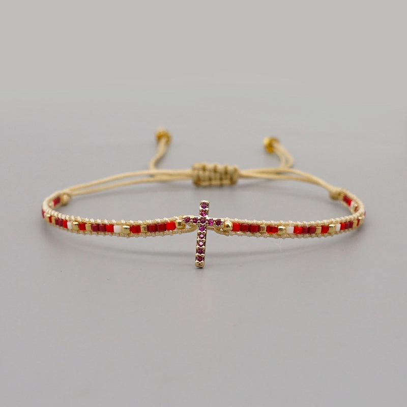 Wholesale Bracelet Glass Bohemian Ethnic Style OLY-BT-GBH001