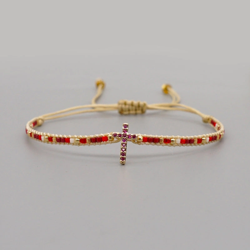 Wholesale Bracelet Glass Bohemian Ethnic Style OLY-BT-GBH001