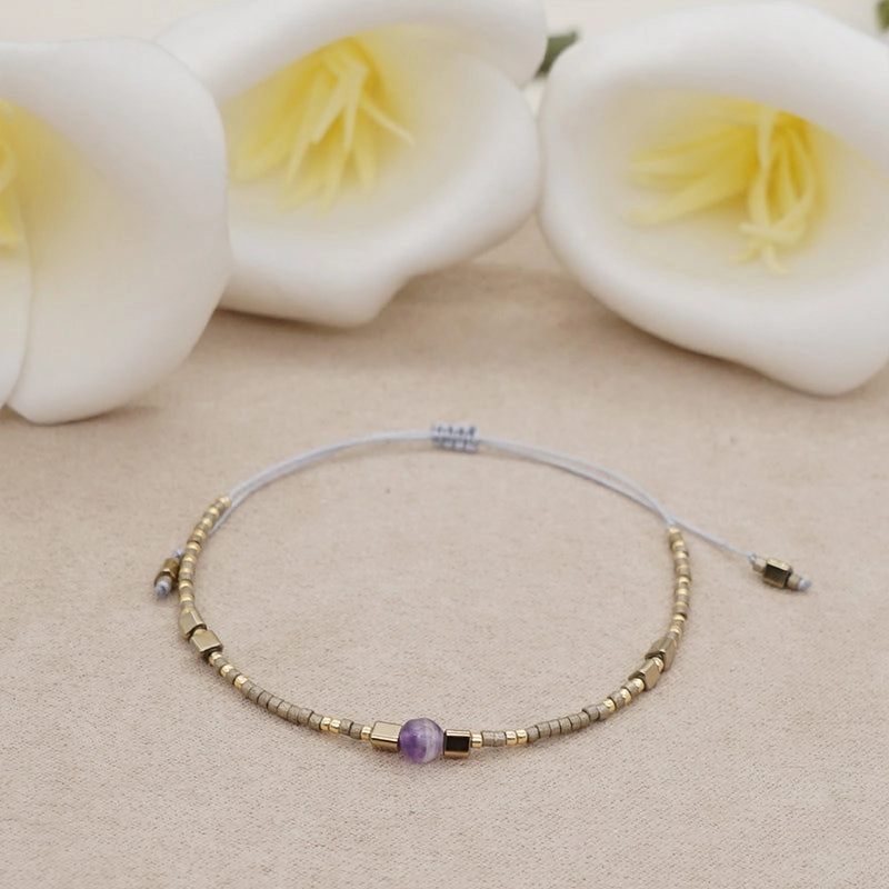 Wholesale Bracelet Glass Simple Boho Fashion Rice Beads Handmade OLY-BT-GBH002