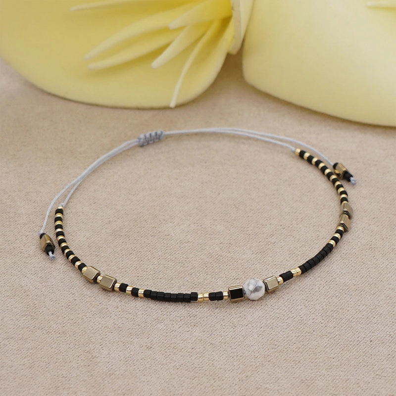 Wholesale Bracelet Glass Simple Boho Fashion Rice Beads Handmade OLY-BT-GBH002