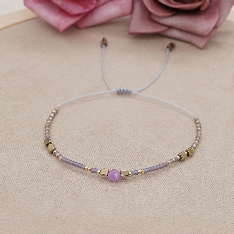 Wholesale Bracelet Glass Simple Boho Fashion Rice Beads Handmade OLY-BT-GBH002