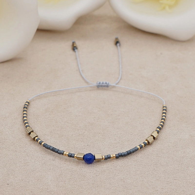 Wholesale Bracelet Glass Simple Boho Fashion Rice Beads Handmade OLY-BT-GBH002