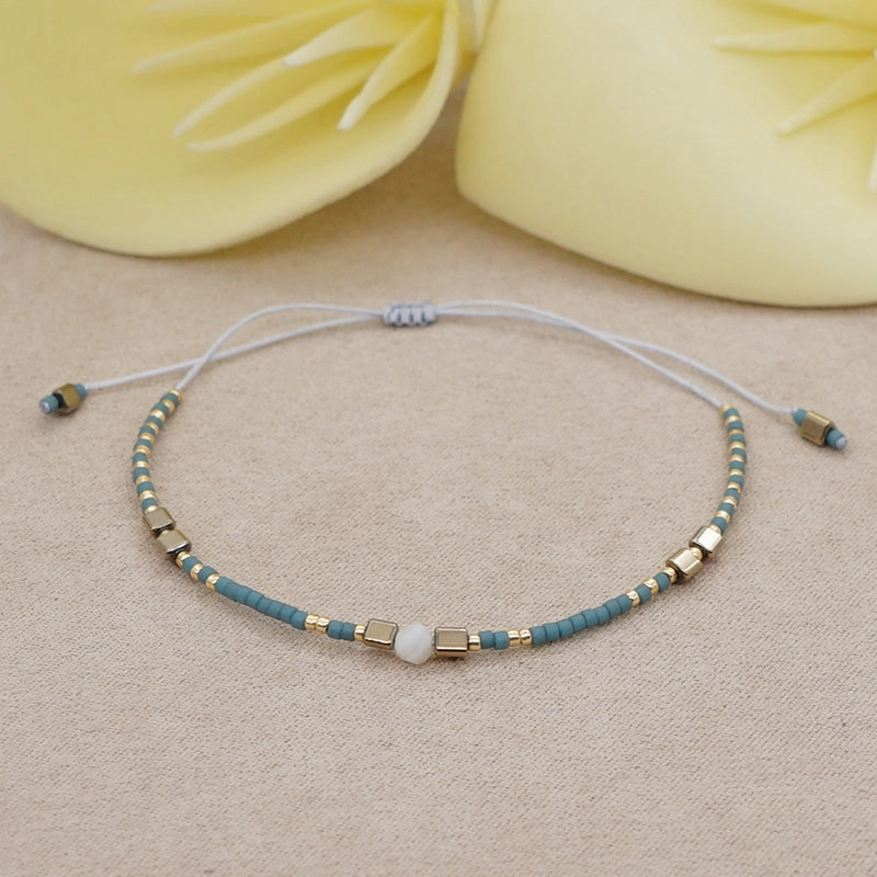 Wholesale Bracelet Glass Simple Boho Fashion Rice Beads Handmade OLY-BT-GBH002