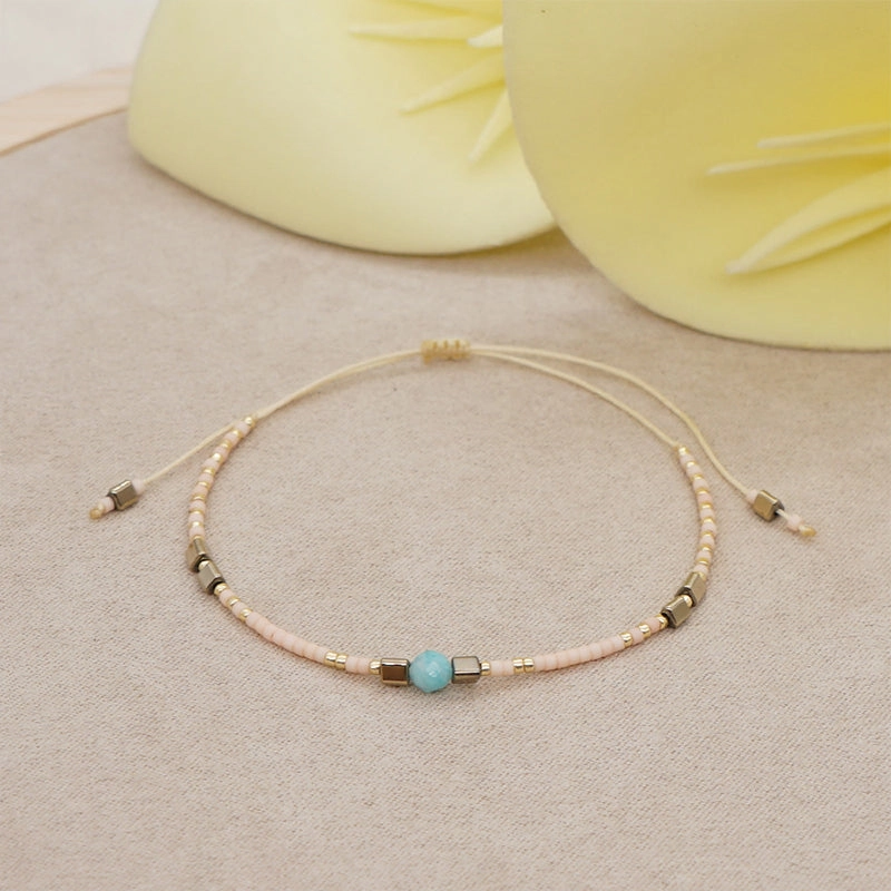 Wholesale Bracelet Glass Simple Boho Fashion Rice Beads Handmade OLY-BT-GBH002