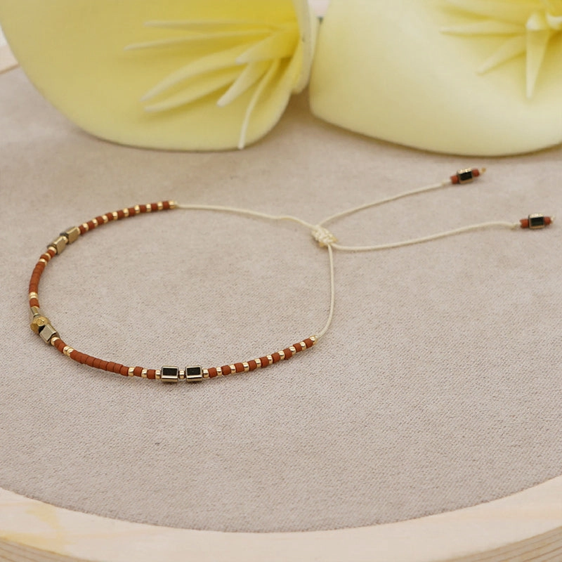 Wholesale Bracelet Glass Simple Boho Fashion Rice Beads Handmade OLY-BT-GBH002