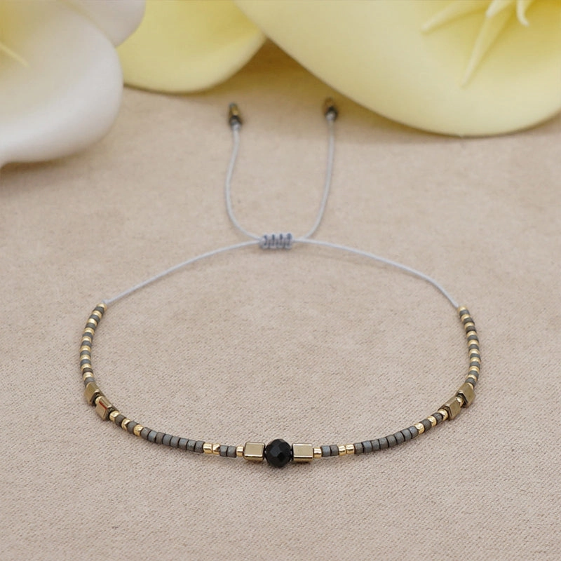 Wholesale Bracelet Glass Simple Boho Fashion Rice Beads Handmade OLY-BT-GBH002