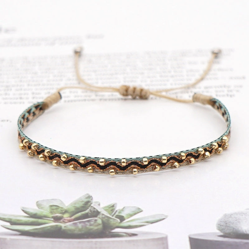 Wholesale Bracelet Glass Spanish Vintage Ethnic Bohemian Art OLY-BT-GBH005