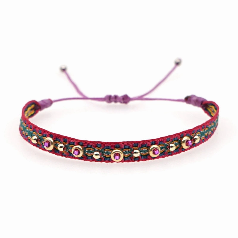Wholesale Bracelet Glass Spanish Vintage Ethnic Bohemian Art OLY-BT-GBH005