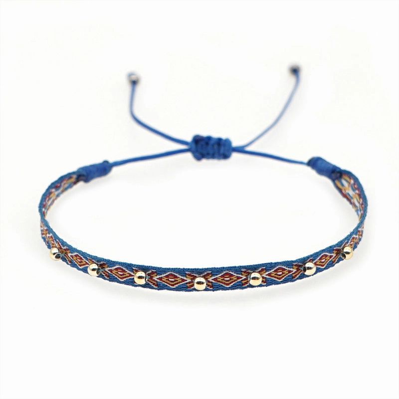 Wholesale Bracelet Glass Spanish Vintage Ethnic Bohemian Art OLY-BT-GBH005