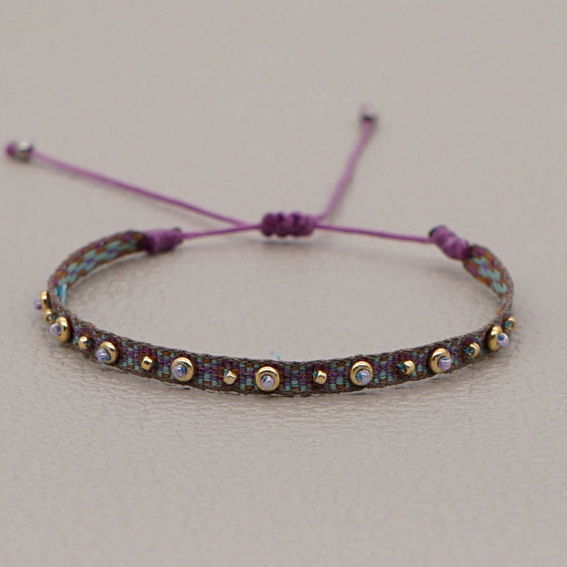 Wholesale Bracelet Glass Spanish Vintage Ethnic Bohemian Art OLY-BT-GBH005