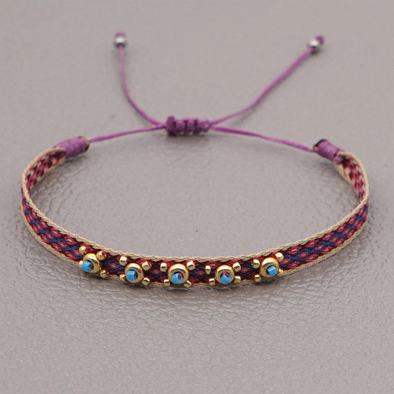 Wholesale Bracelet Glass Spanish Vintage Ethnic Bohemian Art OLY-BT-GBH005