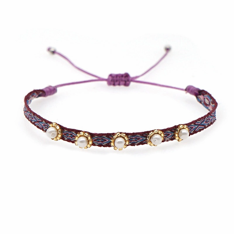 Wholesale Bracelet Glass Spanish Vintage Ethnic Bohemian Art OLY-BT-GBH005